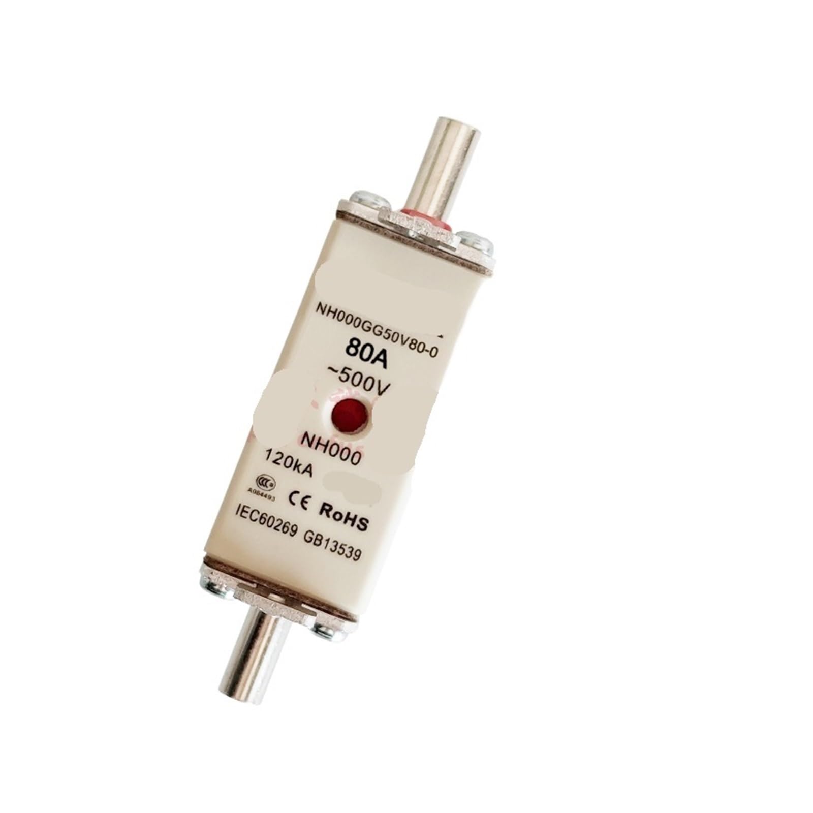 Fusible NH000GG50V80 500V 80A de type gG pour la protection des armoires électriques
