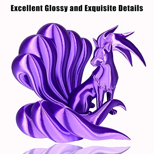 Image of OVV3D Silk PLA Filament 1.75mm, Upgrade Purple PLA Filament 3D Printer Filament, Silk Purple 3D Printing Filament, 3D Filament 1.75 + /- 0.02mm, Silk 1.75 PLA Filament for 3D Printer and 3D Pen, 1kg