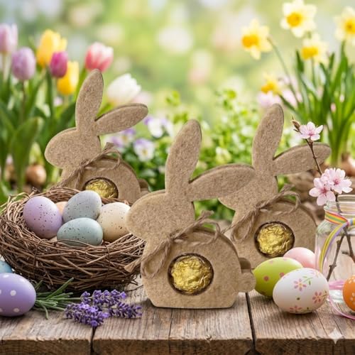 10 Stück Osterhase Bunny „Rocher“ Gastgeschenk Tischdeko Mitbringsel Ostern