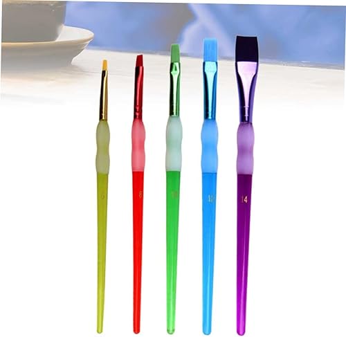 Miniatura 2 de EXCEART Juego de 15 pinceles de pintura para bordes para niños y niñas, juego de pintura al óleo de acuarela