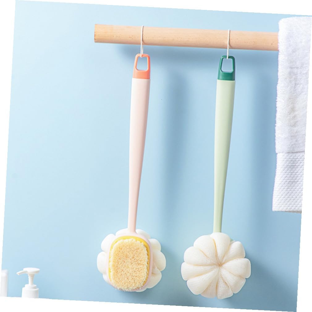 OSALADI Double-Sided Back Scrubber with Long Handle, Soft Nylon Bristles Bath Brush for Exfoliating and Skin Cleansing, Shower Body Scrubber for Men and Women Bathing
