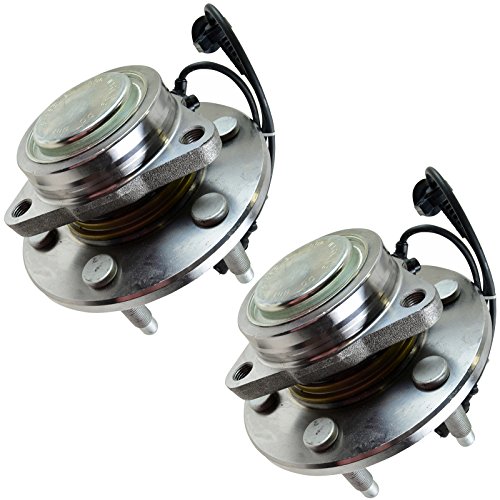 Image of TRQ Front Left and Right Wheel Bearing and Hub Assembly 2 Piece Set RWD Compatible with 2007-2013 Chevrolet Silverado /Sierra 1500 2WD 2007-2014 Tahoe /Yukon /Suburban 2WD