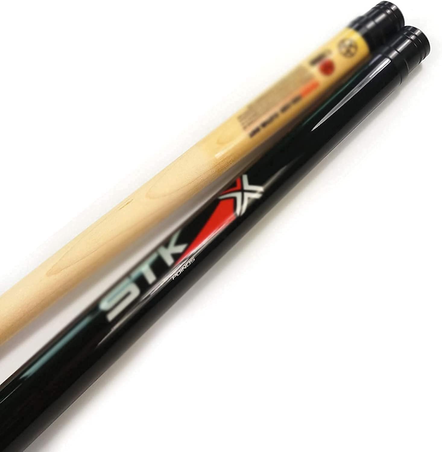 ✅限定値下げ中【美品】木製ビリヤードキュー 赤黒 高品質中国ビリヤードキュー8木材積層技術シャフトプールの