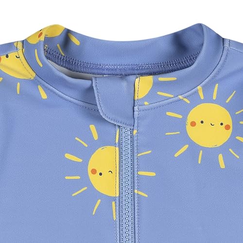 Image of Gerber Baby Girls' Toddler Long Sleeve One Piece Rashguard Swimsuit