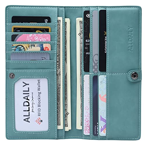 Alldaily Ultra Slim Thin Women Wallet Rfid Blocking Credit Card Holder Bifold Long Ladies Billfold thumb #5