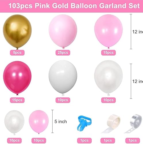 Miniatura 2 de 103 globos rosados