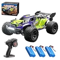 X-Verse SG118PRO 1:18 Telecomando per auto, motore RC con spazzola in carbone da 35 km/h ad alta velocità, auto da corsa fuoristrada impermeabile, 2,4 GHz, 4WD per fuoristrada, 3 batterie (verde