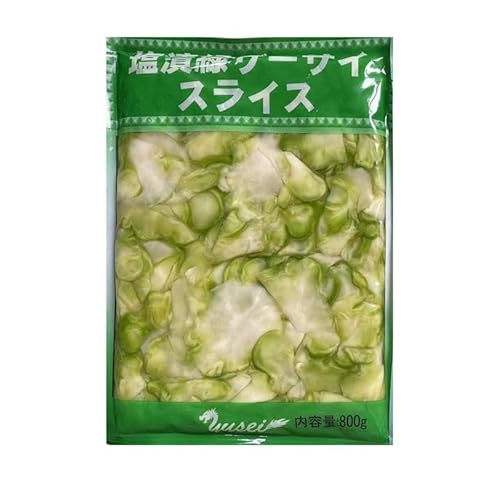 緑?菜 (塩漬緑ザーサイ) スライス 800g 冷凍中華漬物 ピリ辛搾菜 中華風?菜 塩漬け野菜 味付け ザーサイ 漬物 下?菜 業務用 家庭用に最適 (4袋)
