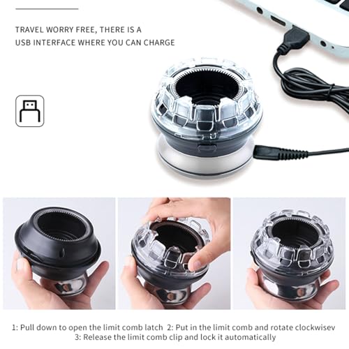 Rasoir pour homme PEIXEN étanche IPX6 fini les coupures avec la tête ronde à 360 degrés - 4