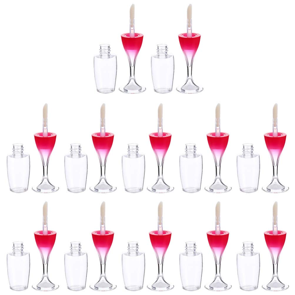 UpcoT Lip Tube Lip Filler Lip Gloss 24pcs Lip Balm Tubes Wine Glass Shape Empty s Lip Gloss