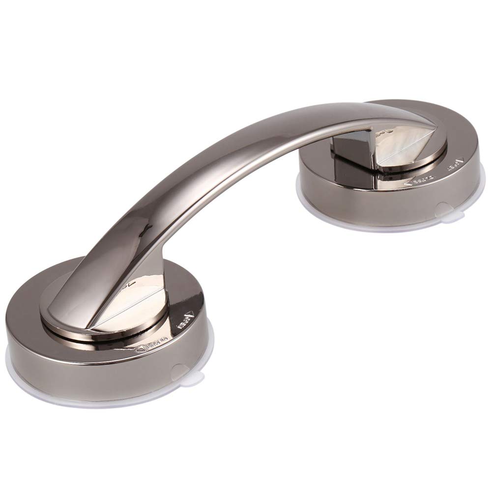 QZY Vacuum Suction Cup Handrail,304 Stainless Steel Safety Handle Door for Bathroom Glass Door Drawer Kitchen,A