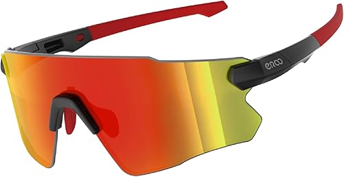 Miniatura 9 de ER00 Gafas de sol deportivas ligeras envolventes para cara pequeña, hombres, mujeres, jóvenes, ciclismo, béisbol, correr, pickleball