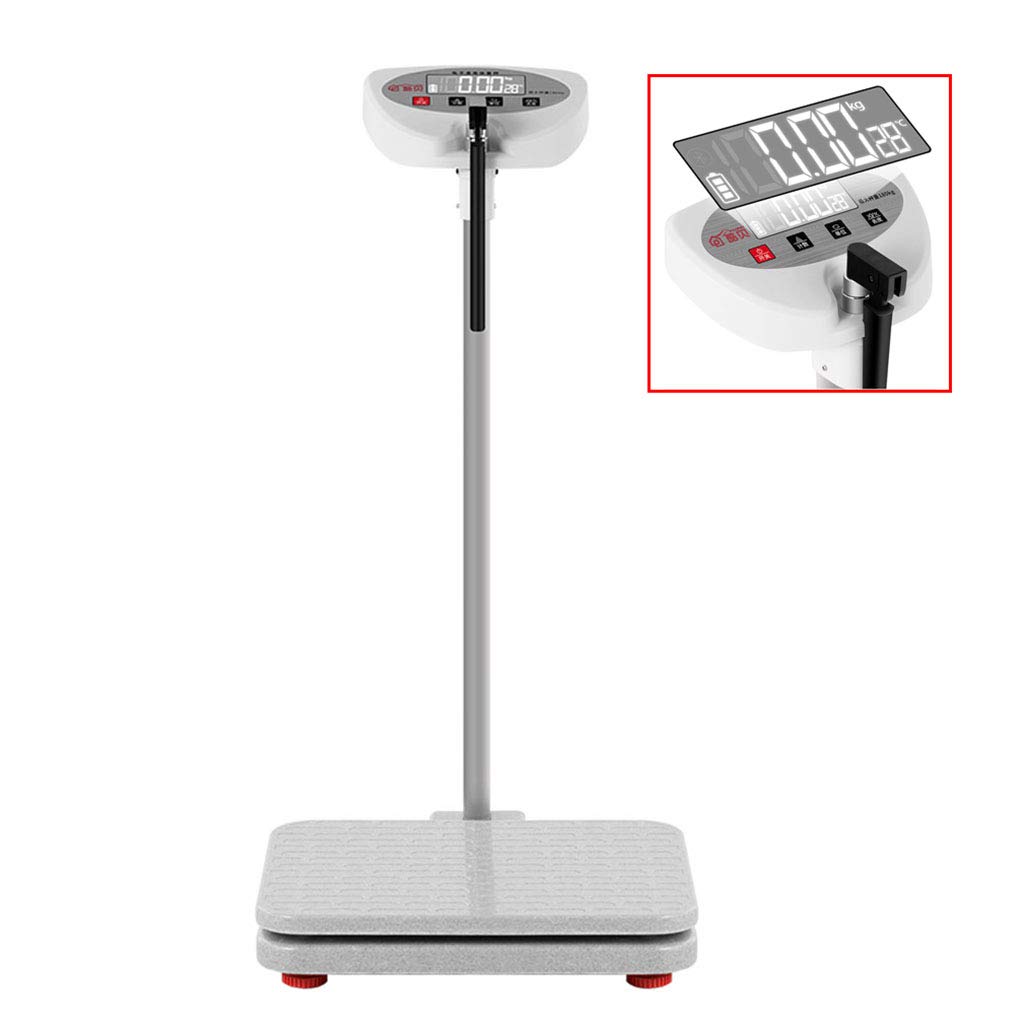 Bilancia professionale per medico, bilancia elettronica per altezza e peso, bilancia digitale di precisione, display a LED ad alta definizione, misurazione accurata 70-190 cm