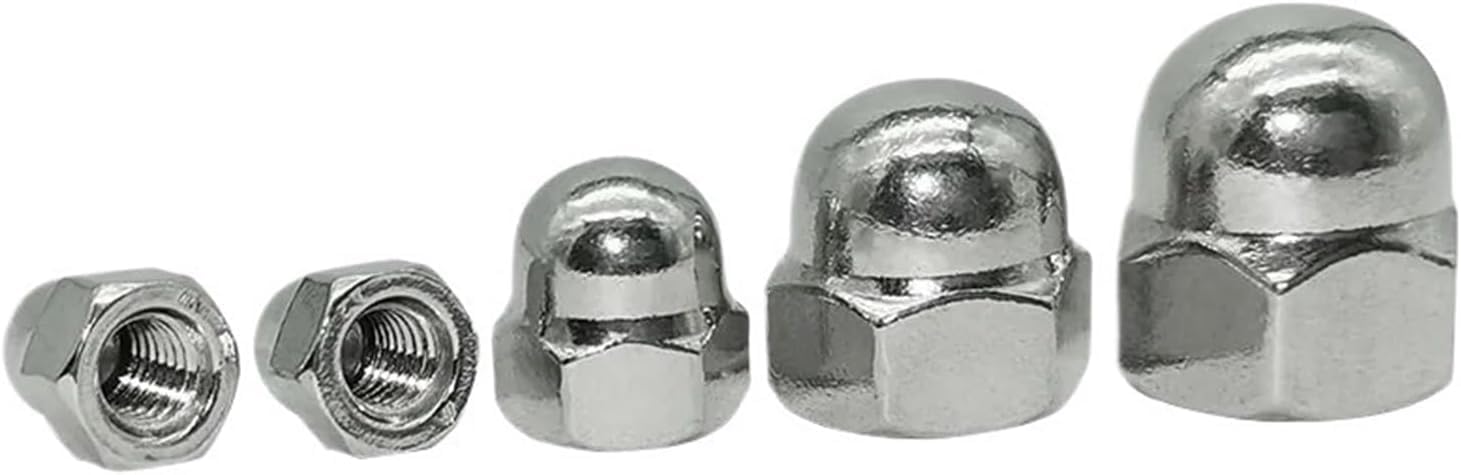 Nuts, Hex Nut,304 Stainless Steel Acorn Cap Nut M3 M4 M5 M6 M8 M10 M12 M14 M16 M18 Decorative Dome Cap Nuts Blind Nuts(M8 10pcs)