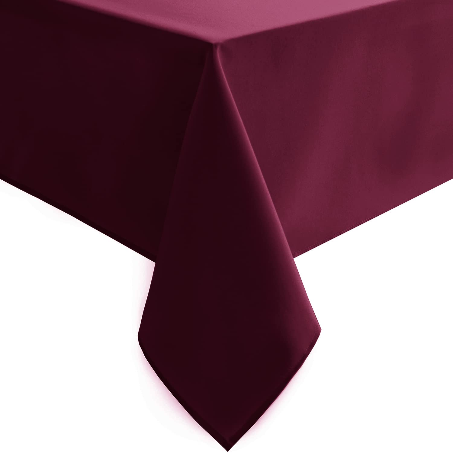 Hiasan Burgundy Rectangle Tablecloth - Waterproof and Spillproof Washable Fabric Table Cloth for Dining Room Kitchen Party and Outdoor, 70 x 108 Inch — image 1