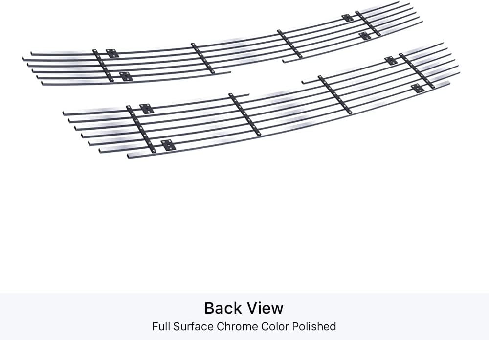 APS Chrome Billet Grille Grill Insert Compatible with Chevy Colorado 2004 2005 2006 2007 2008 2009 2010 2011 2012 Main Upper N19-A74756C