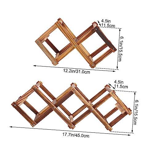 2pcs Estante Plegable para Botellas de Vino miniatura 2