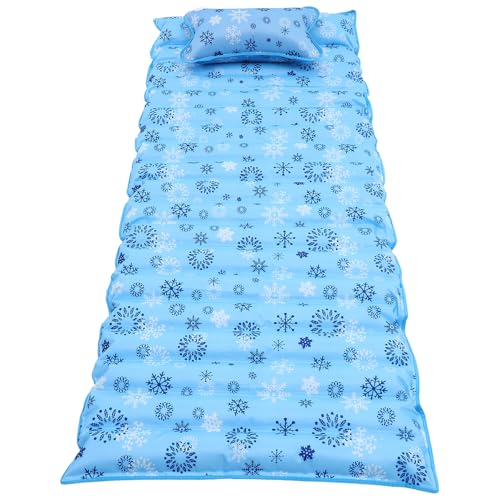 Moluckfu Materasso D'Acqua Estivo con Cuscino Integrato, PVC Impermeabile, Pieghevole, per Uso Domestico