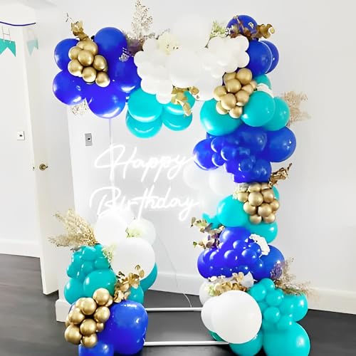 Image of Voircoloria 90pack Royal Blue Balloons Different Size 18 /12 /10 /5 Inch Blue Balloon Garland Arch Kit for Graduation, Wedding, Birthday, New Year, Baby Shower, Baseball, Nautical Party Decorations