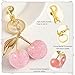 Ottsuls Keychain Cherry Bag Charms, Cute Purse Charms Key Chains for Women, Car Keyrings for Wedding, Birthday, Christmas Gift
