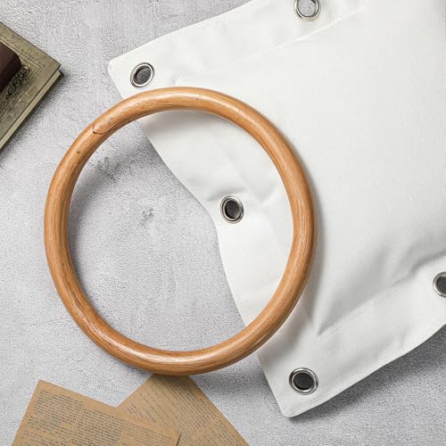 Canlierr 2 Pcs Wing Chun Kung Fu Wall Bag with Rattan Ring Set 15.8 x 15.8 Inch Canvas Striking Boxing Bag Training Punch Bag 8.7 Inch Wing Chun Ring for Martial Arts Training Equipment