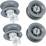 (2026) 611666 Lave-vaisselle Rack supérieur Roller pour Bosch Repleace 00611666 PS8727423 00165313 165313 AH3477770 EA3477770 AP4355370 PS3477770, 4Pcs - WHEEL KIT