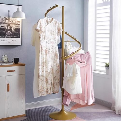 Perchero giratorio en espiral, organizador independiente para chaquetas, vestidos y pantalones, solución de esquina que ahorra espacio