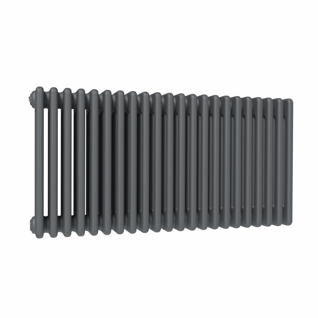 Lux Heat Anthracite Grey Horizontal 4 Column Traditional Radiator 500mm (H) x 1010mm (W)