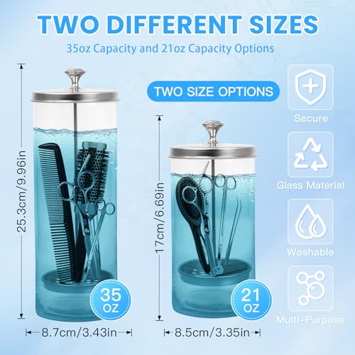 TOEDO Ferramentas de esterilização de vidro de barbeiro, recipiente de esterilização para ferramenta