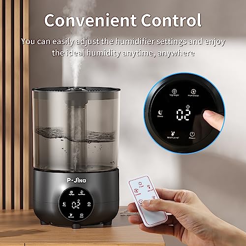 P-Jing Humidifier For Bedroom, 3.5L Cool Mist Humidifier For Large Room, Quiet Humidifiers With Night Light For Baby & Plants #TOP5