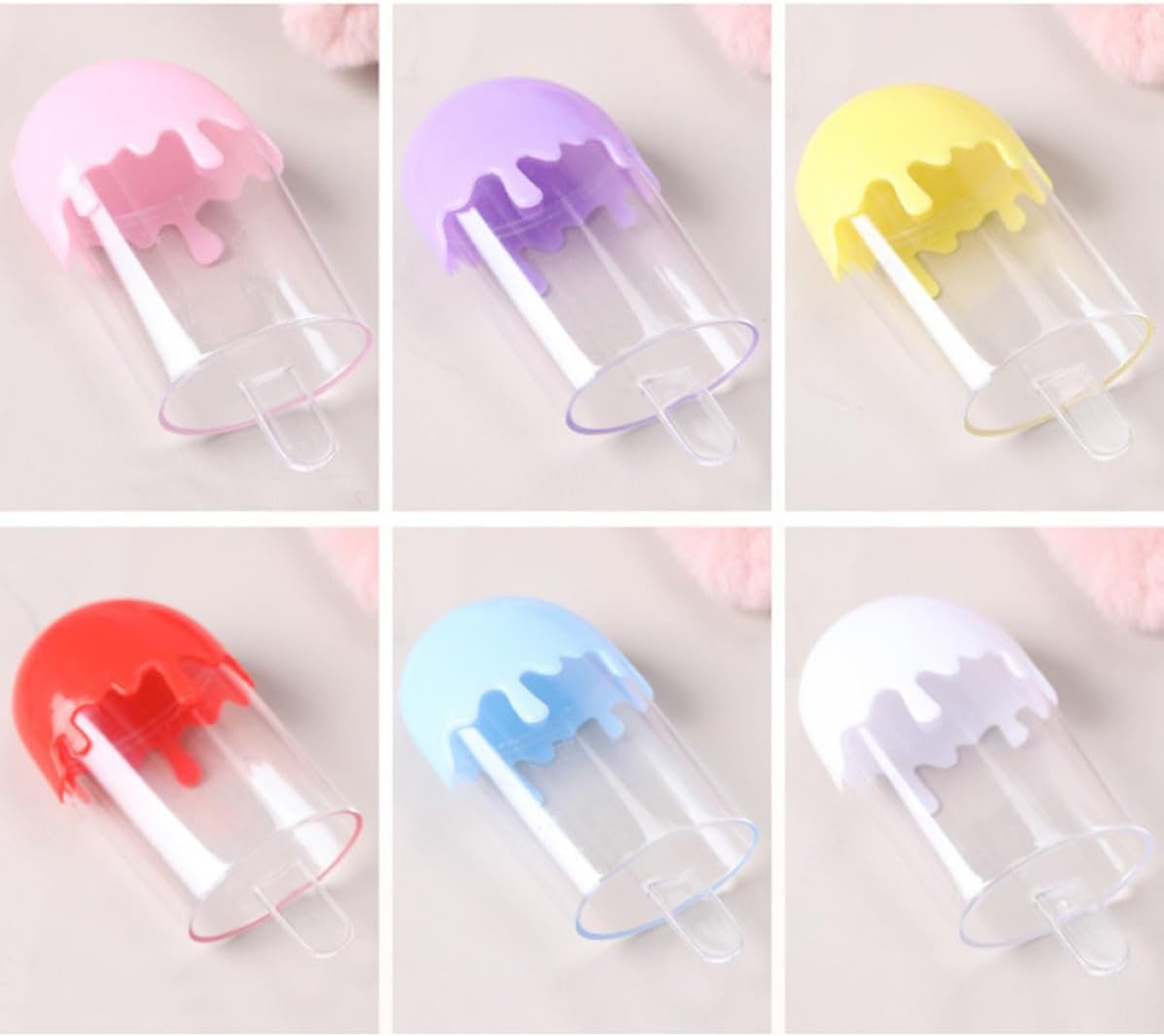 Holibanna Pink Plastic Candy Box Party Favor Holder 12pcs Ice Cream Shape image 2