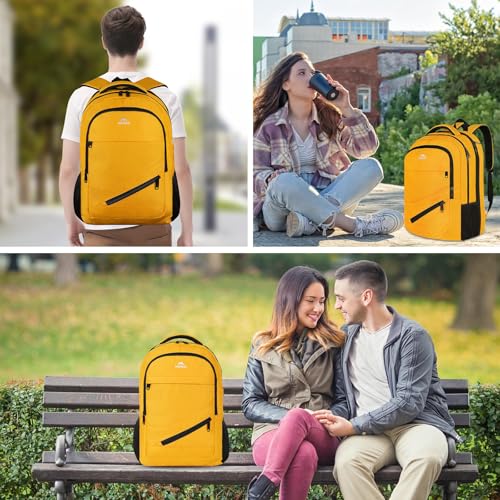 Image of MATEIN 17 Inch Travel Backpack, Water Resistant Commute Work Carryon Bag with Anti Theft Pocket & Luggage Sleeve, Fashion Large College Laptop Daypck, Warm Gifts Backpack for Men Women