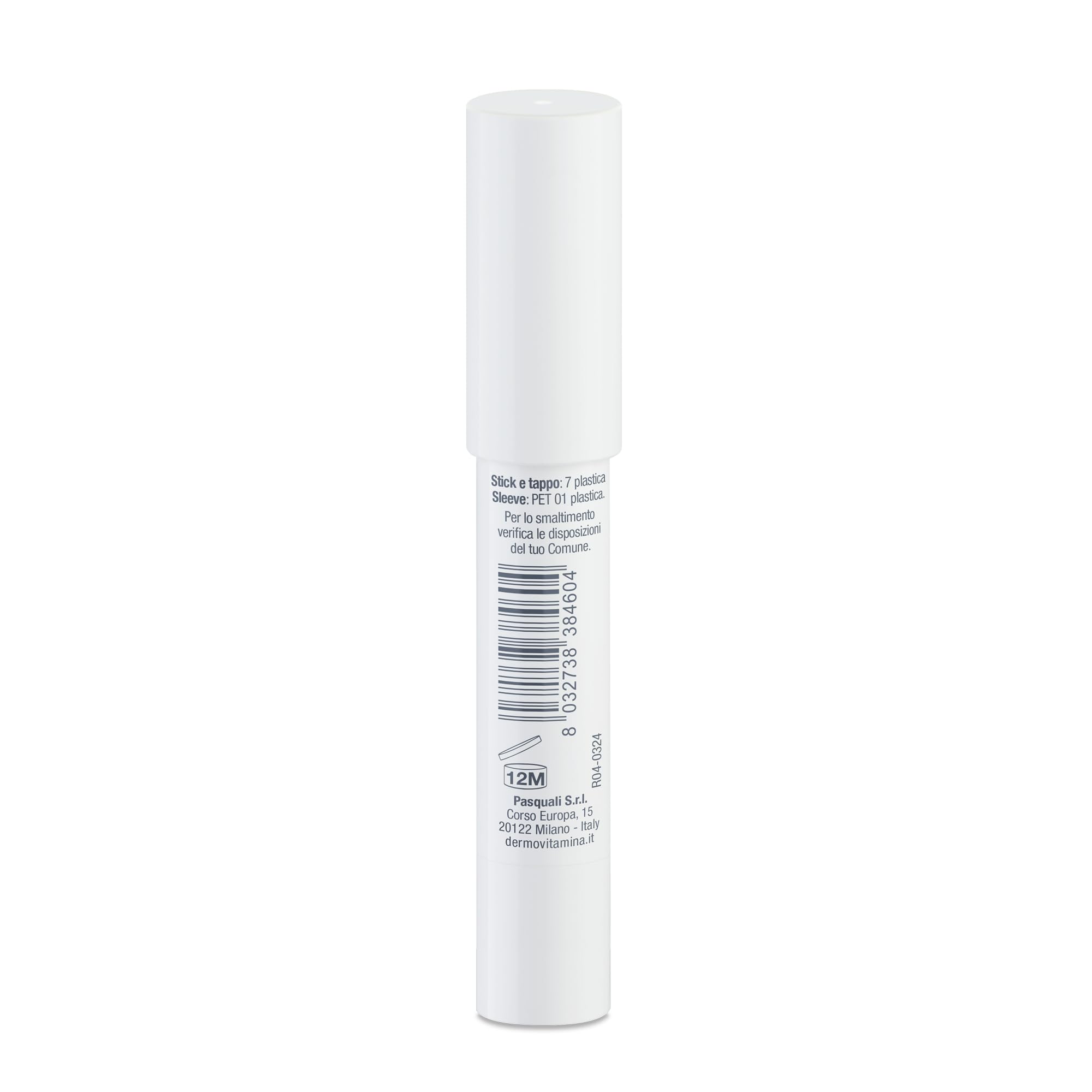 Dermovitamina Ragadi Naso Labbra - Stick per Labbra e Naso Screpolato - Stick Lipogel Rigenerante - Aroma Vaniglia - Senza Conservanti - Lim Balm da 3 ml