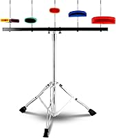 Vista 1 de RANMING Juego de bloques de mermelada, soporte de percusión triangular con diseño de doble soporte de plástico con diseño de campana de plástico