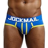 TOPEREUR Jock Sportslip Herren String Tanga, Männer Unterwäsche Shorts Mini Boxershorts Men Unterhose 100% Baumwolle mit Eingriff und Weichbund