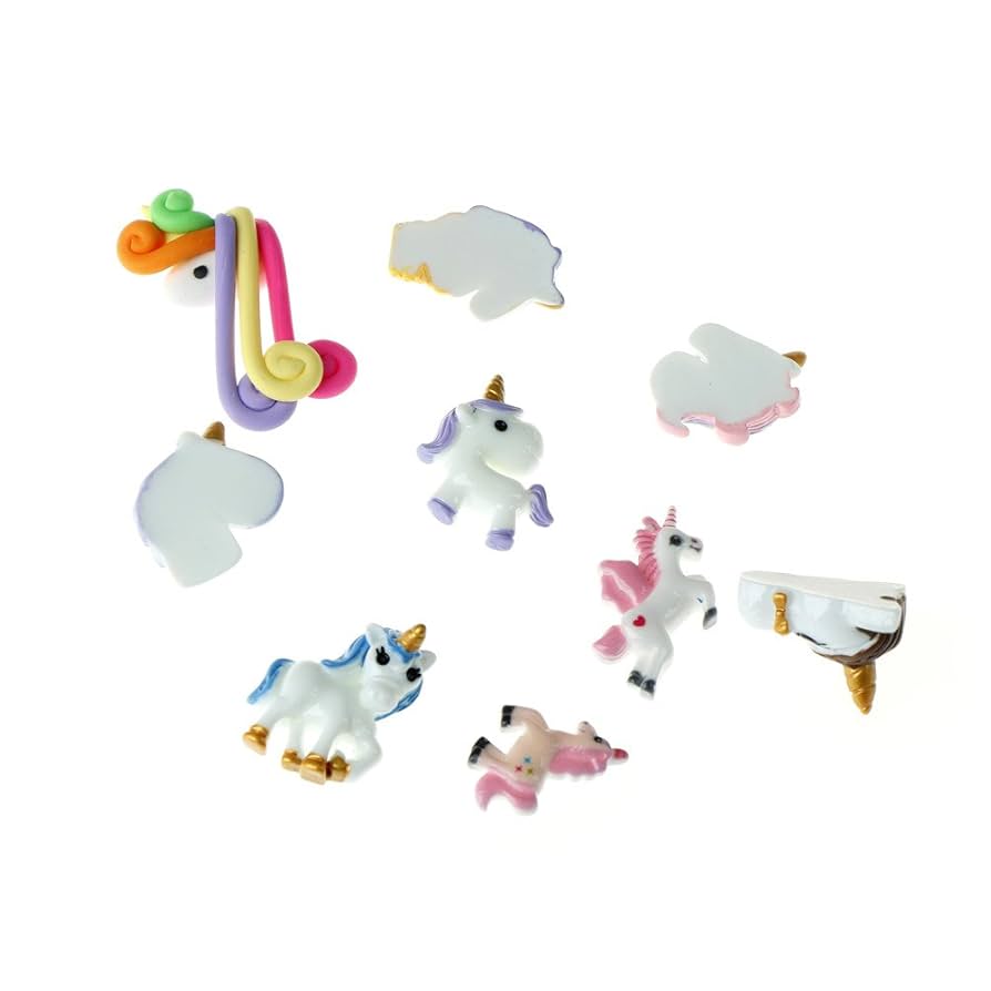 Amazon.co.jp: 50個 ミックスロット ユニコーンチャーム