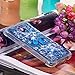 COTDINFORCA J4 2018 Case, 3D Cute Painted Glitter Liquid Sparkle Floating Bling Quicksand Shockproof Protective Bumper Silicone Case Cover for Samsung Galaxy J4 (2018) J400. Liquid - Blue Butterfly