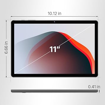 ApoloMedia 11 Tablet, 2026 Android 16 with Octa-core Processor, 8GB RAM+128GB ROM(1TB Expandtion), 7000mAh Battery, HD IPS Large tableta,WiFi 6&BT5.0, Support GMS (Case not Included)