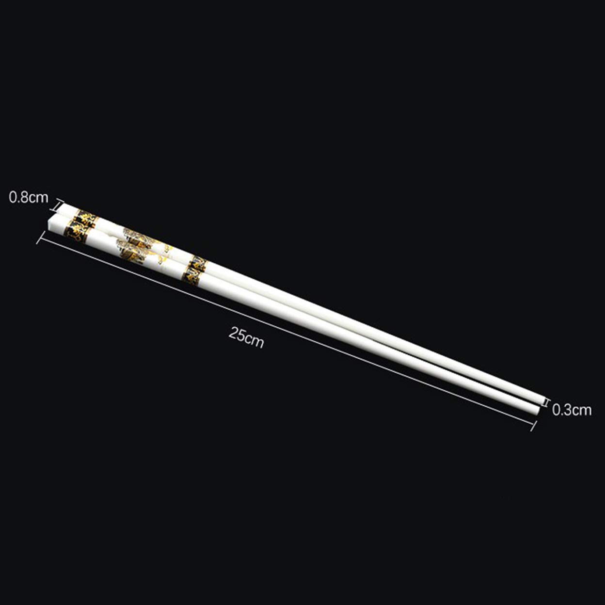 Bacchette Cinesi in Porcellana, 10 Paia di Bacchette Giapponesi, Bacchette per Sushi, Bacchette Lunghe, Bacchette di Protezione Ambientale per Piatti asiatici riutilizzab