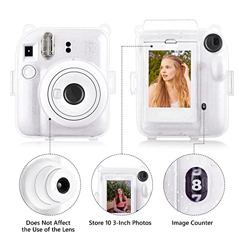 Funda Clear para Fujifilm Instax Mini 12 con Bolsillo y Correa miniatura 4