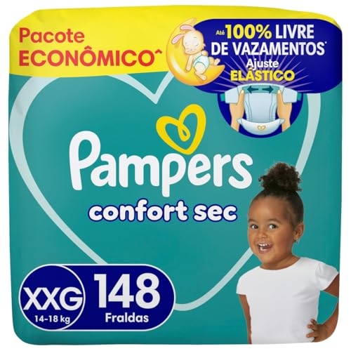 Fralda Pampers Confort Sec Tamanho XXG 148 Unidades Fralda Pampers Confort Sec Tamanho XXG 148 Unidades