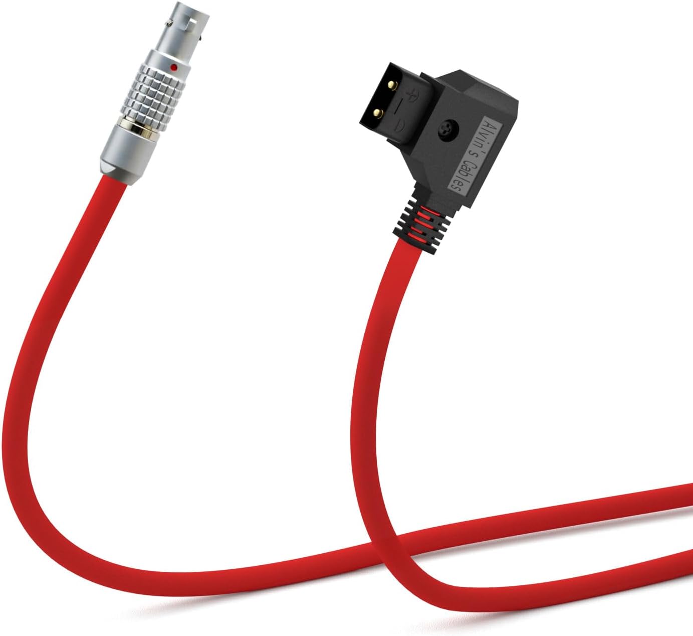 Anton D-TAP to 2 pin Male Power Cable for Teradek ARRI (Right Angle 2 Pin Flexible Cable)