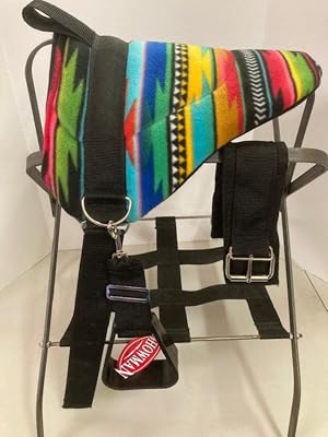 Party Ponies Miniature Horse/SM Pony Bareback Saddle - SW Stripe Print