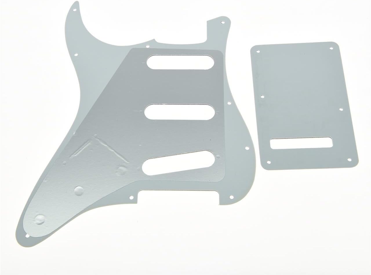 KAISH 11 Hole ST/Strat Style Pickguard SSS Pick Guard with ST Back Plate Tremolo Trem Cover for USA/Mexico Stratocaster/Strat Black Pearl image 2