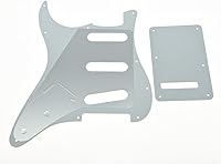 Vista 2 de KAISH Guardabarros de 11 agujeros estilo ST/Strat, SSS, con placa trasera ST, cubierta de trémolo para Stratocaster/Strat Gold Pearl de EE.