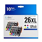 LxTek 26XL Druckerpatronen Kompatibel für Epson 26XL Multipack für Epson Expression Premium XP-600 XP-620 XP-510 XP-520 XP-820 XP-810 XP-800 XP-605 XP-615 XP-700 XP-720 XP600 XP620 (10er-Pack)