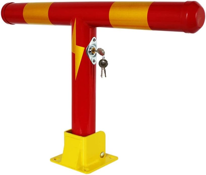 Barrera De Estacionamiento Plegable De Acero - Antirrobo, 80x33 Cm, Ideal Para Garajes