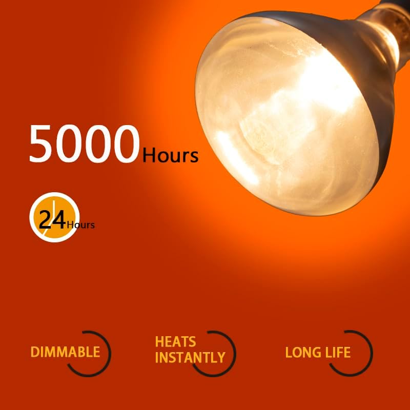 Miniatura 4 de Paquete de 2 bombillas infrarrojas transparentes de 250 W para servicio de alimentos, bombilla de criador, pollos, mascotas, baño, terapia de luz,