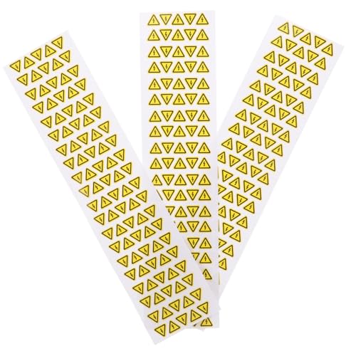 VALICLUD 3枚 高電圧警告ステッカー 強粘着三角形黄色ラベル 防止用 電気設備用注意表示シール 事故防止簡単貼付