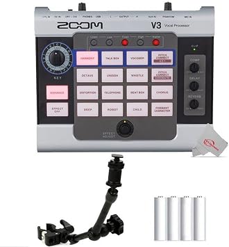 Zoom V3 Vocal Processor + Zoom HRM-11 11 Inch Handy Recorder Mount